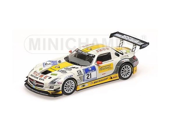 MINICHAMPS 410133221 MERCEDES BENZ SLS AMG GT3 HEYER 24H NURBURGRING 2013 Modellino