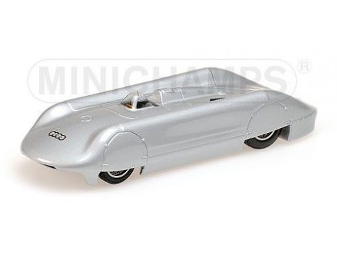 Minichamps PM410381900 AUTO UNION TYP C STREAMLINER 1938 SILVER 1:43 Modellino