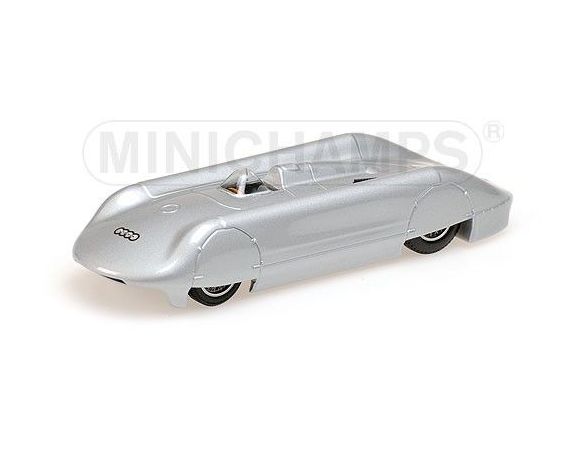 Minichamps PM410381900 AUTO UNION TYP C STREAMLINER 1938 SILVER 1:43 Modellino