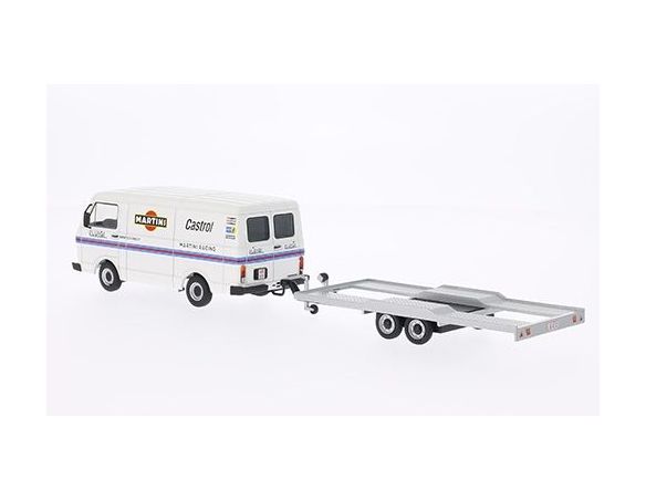 Premium Classixx PREM13304 VW LT 28a BOX WAGON WITH TRAILER MARTINI RACING 1:43 Modellino