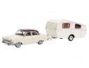 Schuco SH2686 OPEL KAPITAEN 1954 W/CARAVAN 1:43 Modellino