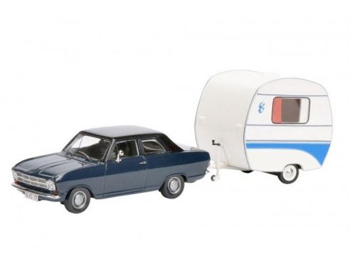 Schuco SH2947 OPEL KADETT B 1965 W/CARAVAN 1:43 Modellino