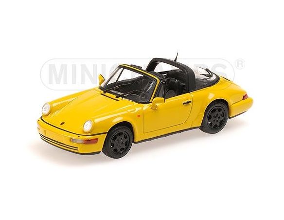 MINICHAMPS 400061367 PORSCHE 911 TARGA 1991 YELLOW Modellino