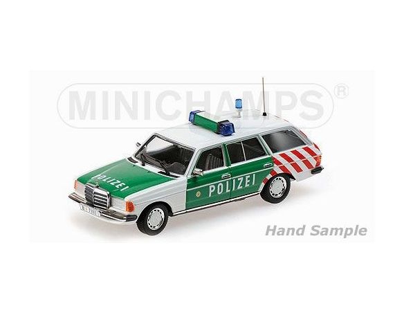 MINICHAMPS 430032294 MERCEDES BENZ 250 TD S123 AUTOBAHPOLIZEI BERLIN 1982 Modellino