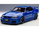 Auto Art / Gateway AA77354 NISSAN SKYLINE NISMO R34 GT-R Z TUNE 2007 BLUE 1:18 Modellino