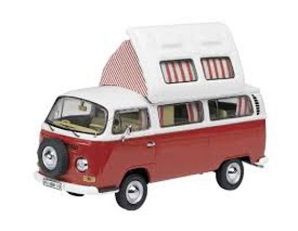 Schuco 0185 VW T2A CAMPINGBUS RED 1/18 Modellino