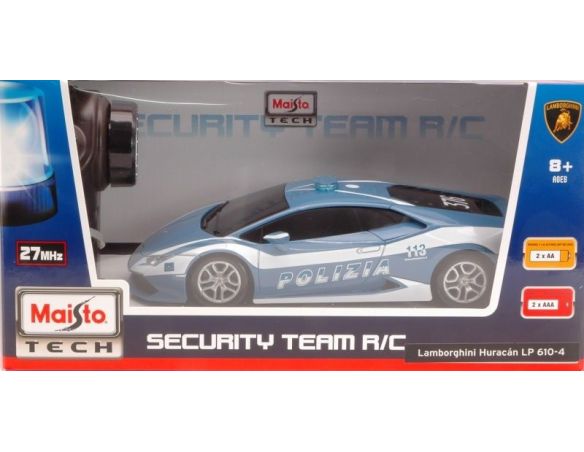 Maisto 81159 LAMBORGHINI HURACAN LP 610-4 2014 POLIZIA RADIOCOMANDO 1:24 Modellino