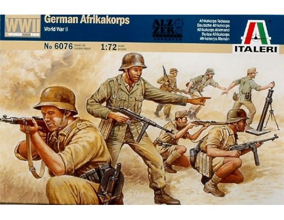 Italeri IT6076 WW II GERMAN AFRIKA KORPS KIT 1:72 Modellino