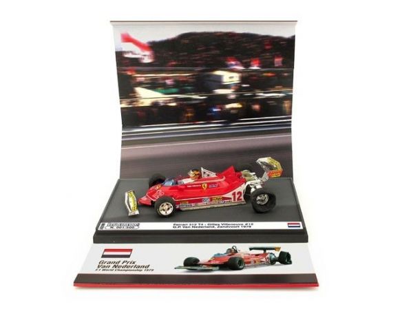 Brumm BMAS59B FERRARI 312 T4 G.VILLENEUVE 1979 N.12 NEDERLAND GP ON 3 WHEELS 1:43 Modellino