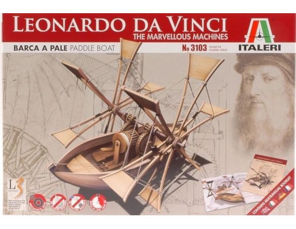 Italeri IT3103 BARCA A PALE LEONARDO KIT cm 19,7 Modellino