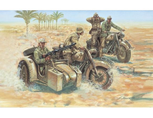 Italeri IT6121 GERMAN MOTORBIKES WW II KIT 1:72 Modellino