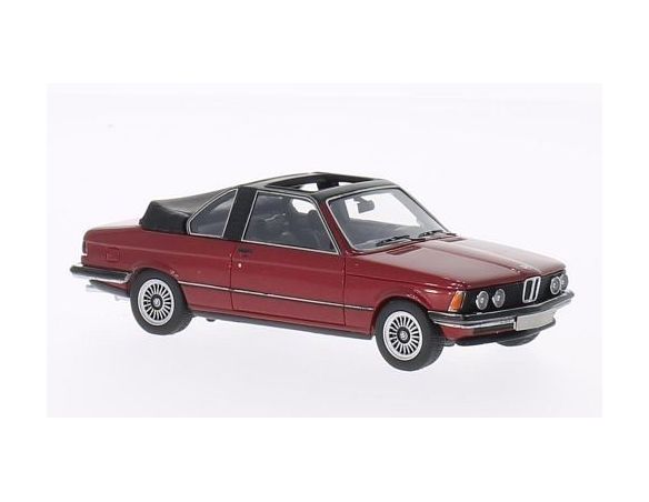 Neo Scale Models NEO43289 BMW E21 320 BAUR CONVERTIBLE 1979 MET.DARK RED 1:43 Modellino