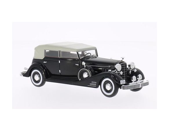 Neo Scale Models NEO45767 CADILLAC FLEETWOOD ALLWEATHER PHAETON 1933 BLACK 1:43 Modellino