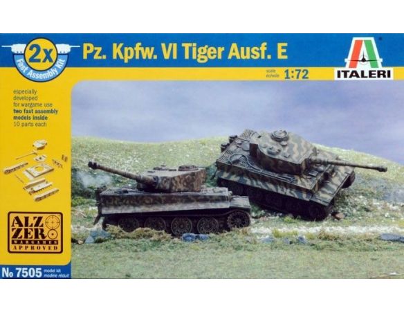 Italeri IT7505 PZ.KPFW.VI TIGER I AUSF.E.KIT 1:72 Modellino