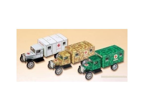 Die Blechfabrik 0605 CAMION HAWKEYE AMBULANZA BIANCO Modellino