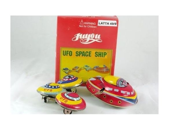 Die Blechfabrik 49 SET 4 PCS. UFO SPACE SHIP Modellino