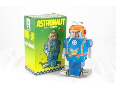 Die Blechfabrik 52 ASTRONAUTA ROBOT BLUE 14,5CM Modellino
