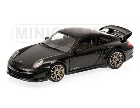 Minichamps PM100069401 PORSCHE 911 997 II GT2 RS 2011 BLACK WITH SILVER WHEELS 1:18 Modellino