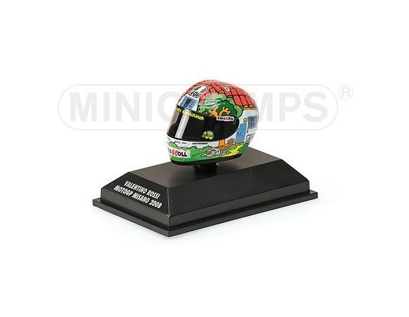 MINICHAMPS 398080056 CASCO HELMET AGV VALENTINO ROSSI GP MISANO MOTOGP 2008 Modellino
