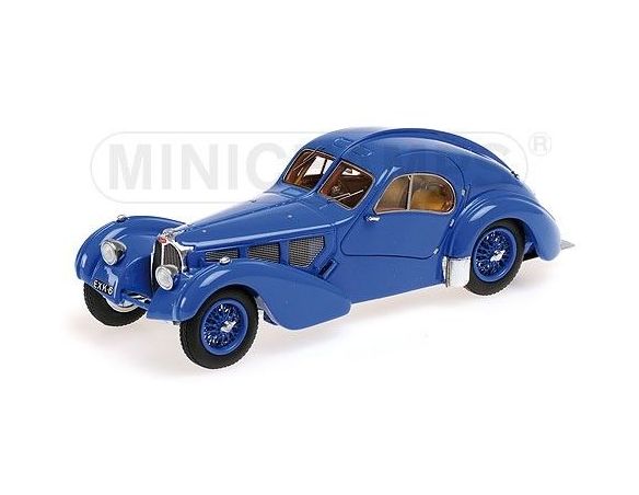 Minichamps PM437110325 BUGATTI TYPE 557SC ATLANTIC 1938 BLUE 1:43 Modellino