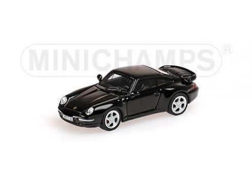 Minichamps PM877069200 PORSCHE 911 993 TURBO 1995 BLACK 1:87 Modellino