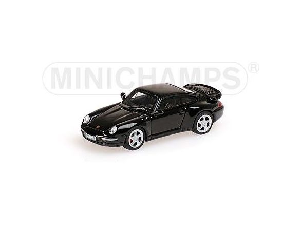 Minichamps PM877069200 PORSCHE 911 993 TURBO 1995 BLACK 1:87 Modellino
