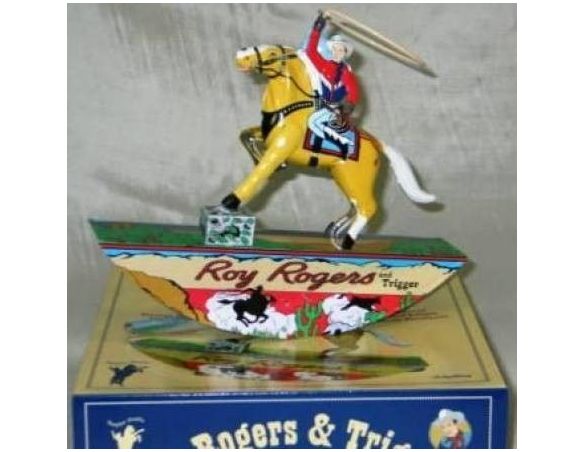 Die Blechfabrik 879 COWBOY ROY ROGERS SU CAVALLO Modellino