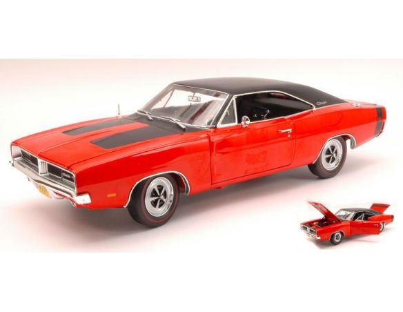 Art Model AMM1026 DODGE CHARGER R/T 1969 RED/BLACK 1:18 Modellino