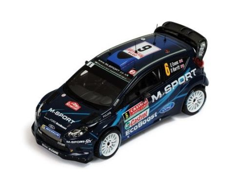 Ixo model RAM567 FORD FIESTA RS WRC N.6 6th MONTE CARLO 2014 E.EVANS-D.BARRITT 1:43 Modellino