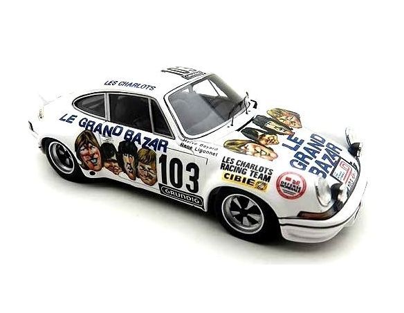 True Scale Miniatures TSM124358 PORSCHE 911 RS 2.7 N.103 GRAND BAZAR T.DE FRANCE LES CHARLOTS 1973 1:43 Modellino