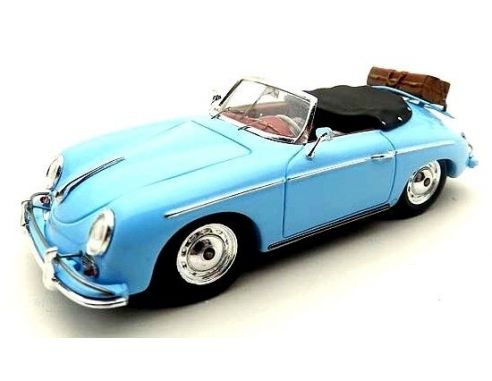 True Scale Miniatures TSM134365 PORSCHE 356 SPEEDSTER WITH LUGGAGE 1952 LIGHT BLUE 1:43 Modellino
