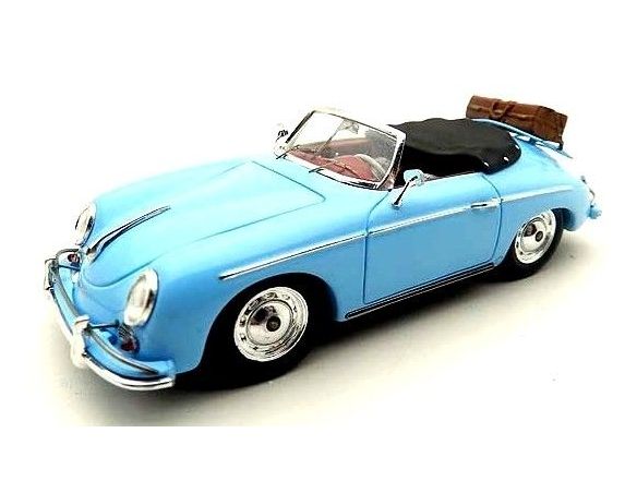 True Scale Miniatures TSM134365 PORSCHE 356 SPEEDSTER WITH LUGGAGE 1952 LIGHT BLUE 1:43 Modellino