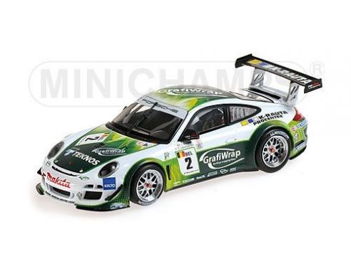 MINICHAMPS 400118902 PORSCHE 911 GT3 R PROSPEED COMPETITION LAPPALAINEN HEYLEN FIA GT3 EUROPEAN CHAMPIONSHIP 2011 Modellino