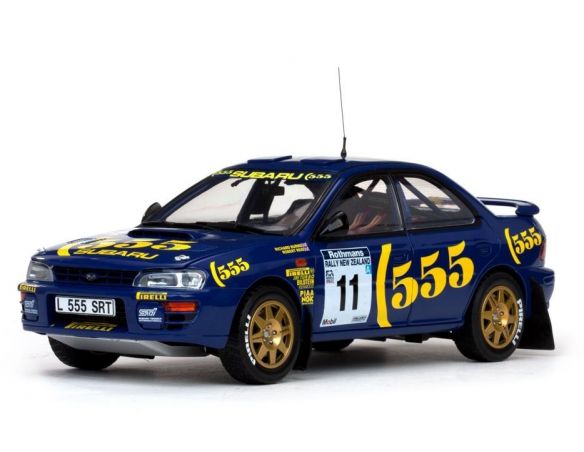 SunStar SS5504 SUBARU IMPREZA 555 N.11 ACCIDENT NEW ZELAND 1994 R.BURNS-R.REID 1:18 Modellino