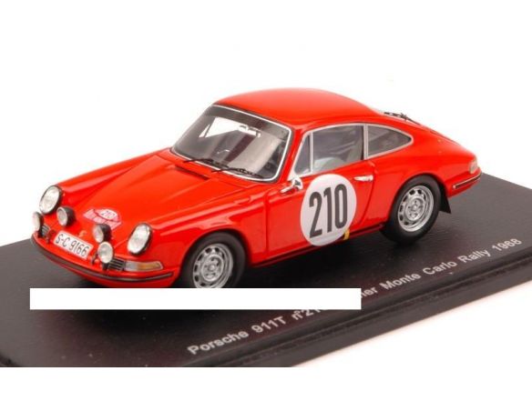 Spark Model S4021 PORSCHE 911T N.210 WINNER MONTE CARLO RALLY 1968 ELFORD-STONE 1:43 Modellino