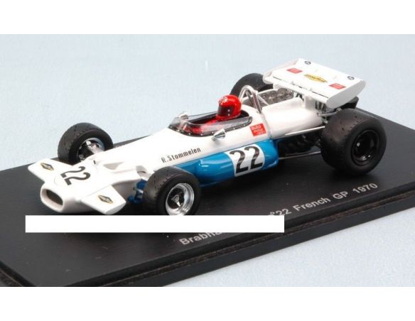 Spark Model S3509 BRABHAM BT33 R.STOMMELEN 1970 N.22 7th FRENCH GP 1:43 Modellino