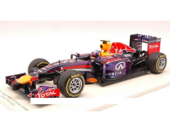 Spark Model S18136 RED BULL RB10 D.RICCIARDO 2014 N.3 WINNER CANADA GP 1:18 Modellino