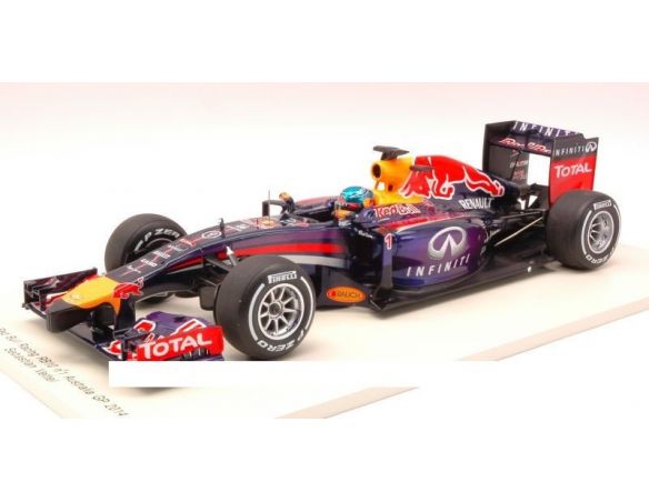 Spark Model S18135 RED BULL RB10 S.VETTEL 2014 N.1 RETIRED AUSTRALIAN GP 1:18 Modellino