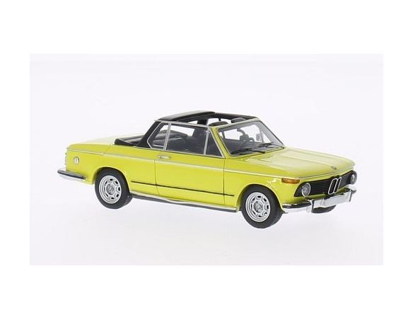 Neo Scale Models NEO43284 BMW 2002 (E10) BAUR CABRIOLET 1974 YELLOW 1:43 Modellino