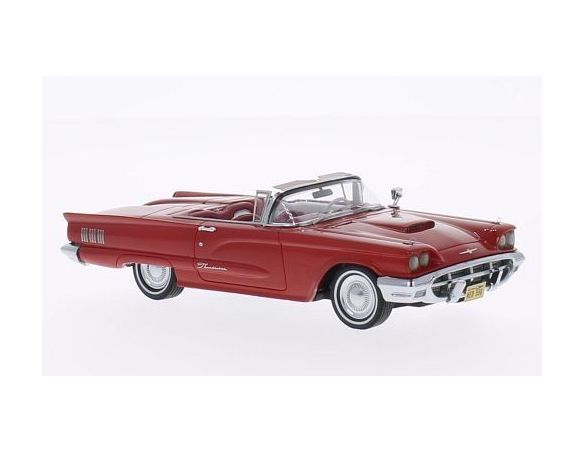 Neo Scale Models NEO46055 FORD THUNDERBIRD CONVERTIBLE OPEN 1958 RED 1:43 Modellino