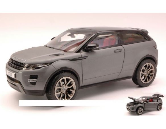 Welly WE0461 RANGE ROVER EVOQUE 2011 MATT GREY/BLACK GT SERIES 1:18 Modellino