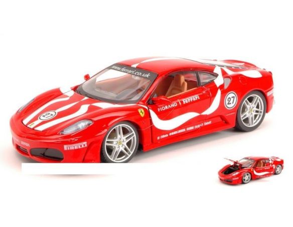 BBURAGO BU26009R FERRARI F430 FIORANO 2005 N.27 RED 1:24 Modellino