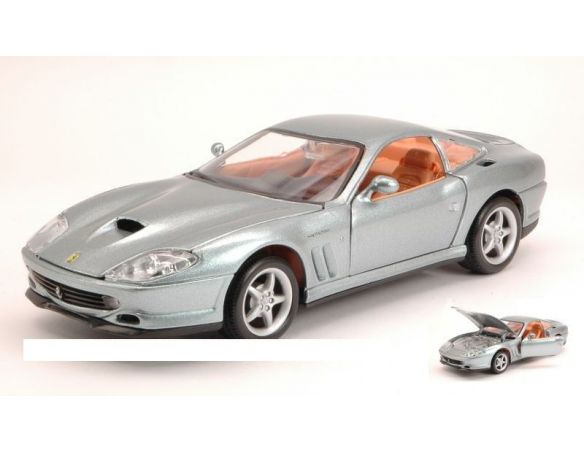 BBURAGO BU26004S FERRARI 550 MARANELLO 1996 METALLIC GREY 1:24 Modellino