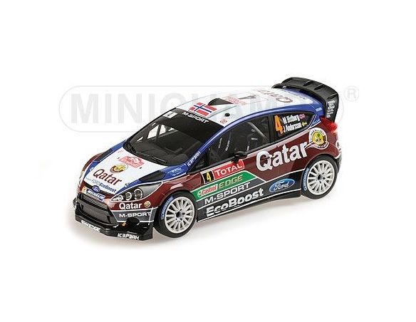 MINICHAMPS 151130804 FORD FIESTA RS WRC QATAR M-SPORT WORLD RALLY TEAM OSTBERG ANDERSSON RALLY MONTE CARLO 2013 Modellino