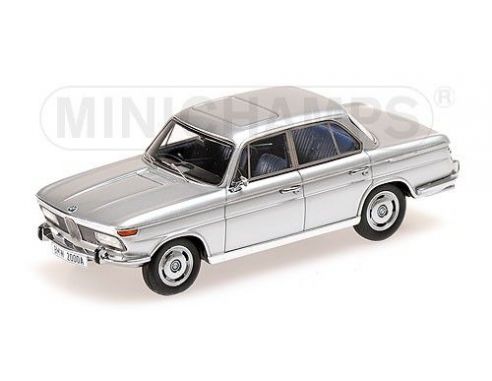 Minichamps PM437023000 BMW 2000 A 1962 SILVER 1:43 Modellino