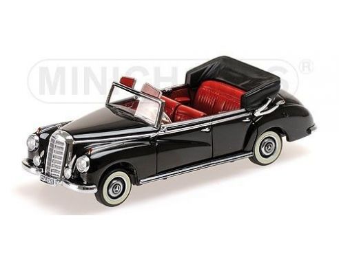 Minichamps PM437032130 MERCEDES 300 CABRIO W186 1952 BLACK 1:43 Modellino