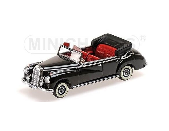 Minichamps PM437032130 MERCEDES 300 CABRIO W186 1952 BLACK 1:43 Modellino