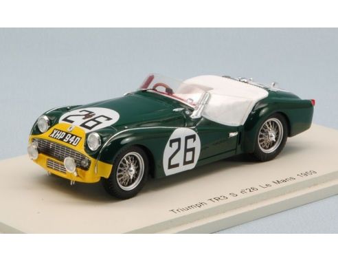 Spark Model S1396 TRIUMPH TR3 S N.26 50th LM 1959 P.BOLTON-M.ROTHSCHILD 1:43 Modellino