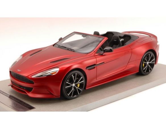 Tecnomodel TMD1810I ASTON MARTIN VANQUISH VOLANTE 2013 RED MATT BLACK INT.ED.LIM.PCS 30 1:18 Modellino