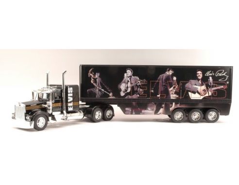 New Ray NY10463B KENWORTH W900 TRUCK AMERICAN'S LEGENDS ELVIS PRESLEY RED 1:32 Modellino